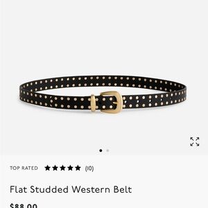 Madewell Black Belt with Gold Studs